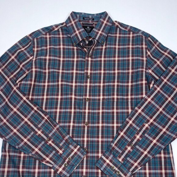 BLACK AND BROWN men's large plaid shirt - Picture 2 of 2